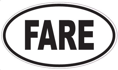 FARE - Oval Sticker