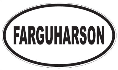 FARGUHARSON - Oval Sticker