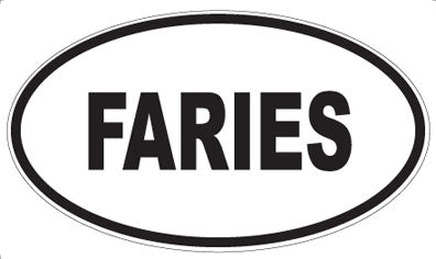 FARIES - Oval Sticker