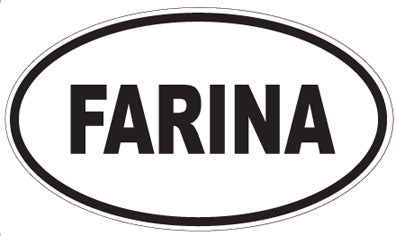 FARINA - Oval Sticker