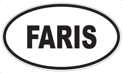 FARIS - Oval Sticker
