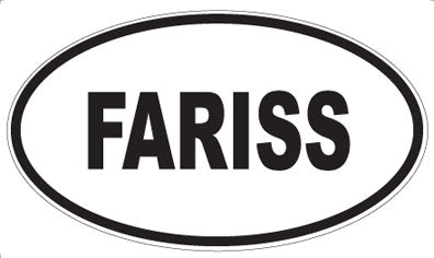 FARISS - Oval Sticker