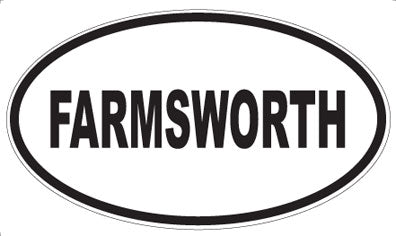 FARMSWORTH - Oval Sticker
