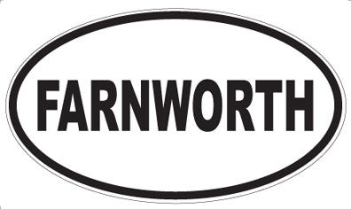 FARNWORTH - Oval Sticker
