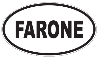 FARONE - Oval Sticker
