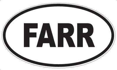 FARR - Oval Sticker