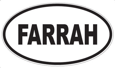 FARRAH - Oval Magnet