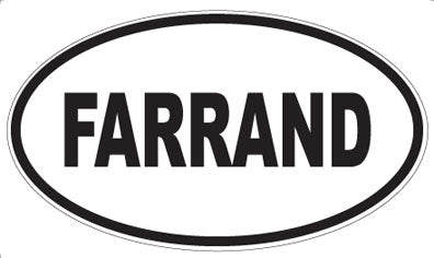 FARRAND - Oval Sticker