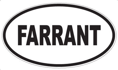 FARRANT - Oval Sticker