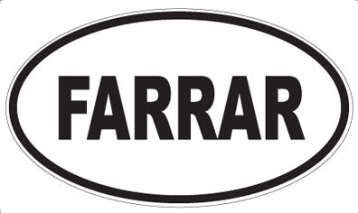 FARRAR - Oval Sticker