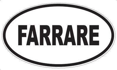 FARRARE - Oval Sticker