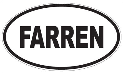 FARREN - Oval Sticker