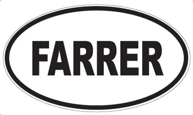 FARRER - Oval Sticker