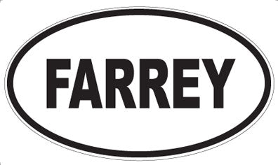 FARREY - Oval Sticker