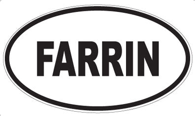 FARRIN - Oval Magnet