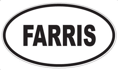 FARRIS - Oval Sticker