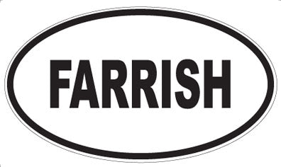 FARRISH - Oval Sticker
