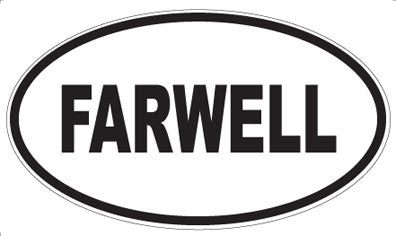 FARWELL - Oval Sticker