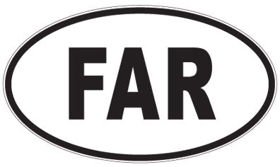 FAR - 3 Letter Initials Oval Magnet