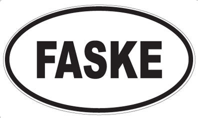 FASKE - Oval Sticker