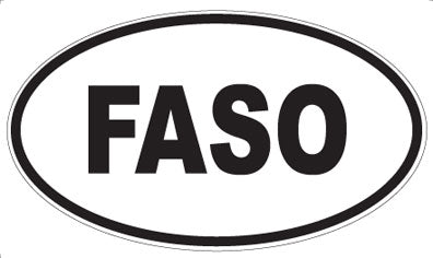 FASO - Oval Sticker