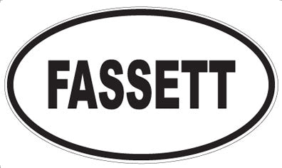 FASSETT - Oval Sticker