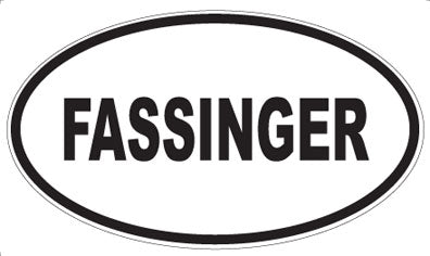 FASSINGER - Oval Sticker