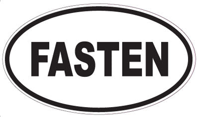 FASTEN - Oval Sticker