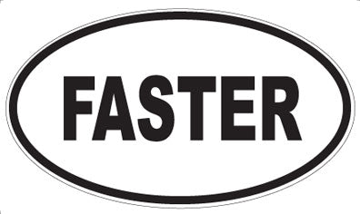 FASTER - Oval Magnet