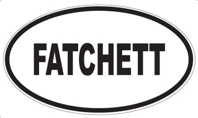 FATCHETT - Oval Sticker