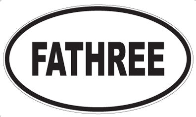 FATHREE - Oval Sticker
