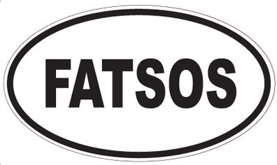 FATSOS - Oval Sticker