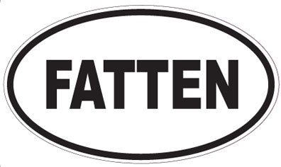 FATTEN - Oval Sticker