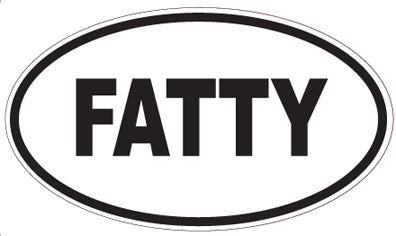 FATTY - Oval Sticker