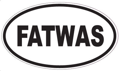 FATWAS - Oval Sticker