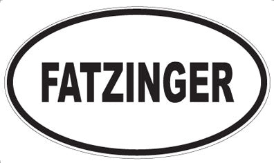 FATZINGER - Oval Sticker