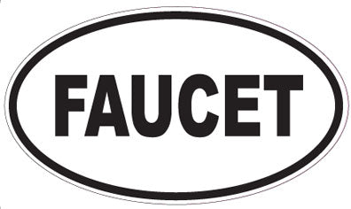 FAUCET - Oval Sticker