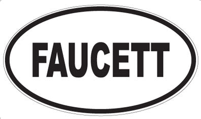 FAUCETT - Oval Sticker