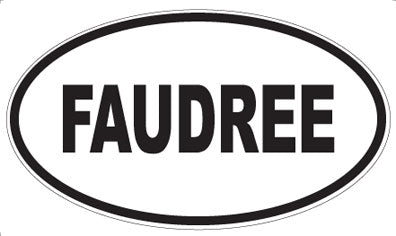 FAUDREE - Oval Magnet
