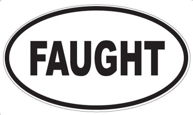 FAUGHT - Oval Magnet