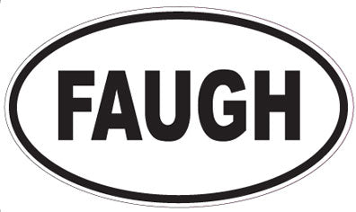 FAUGH - Oval Magnet