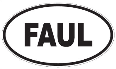 FAUL - Oval Sticker