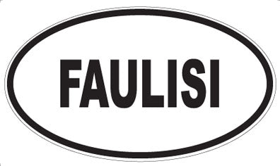 FAULISI - Oval Sticker