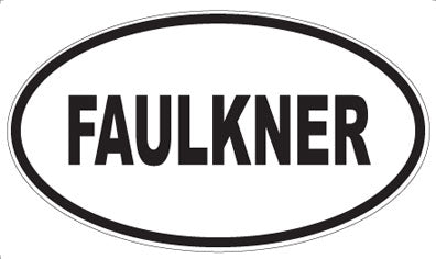 FAULKNER - Oval Magnet