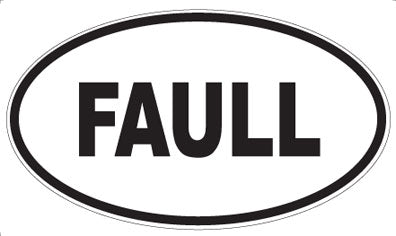 FAULL - Oval Sticker