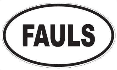 FAULS - Oval Sticker