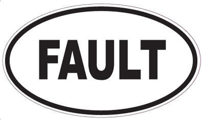 FAULT - Oval Sticker
