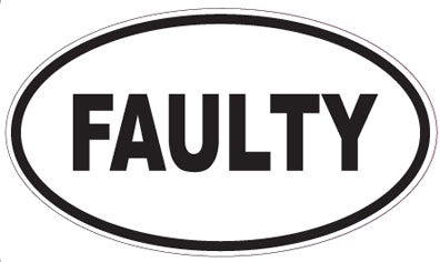 FAULTY - Oval Sticker
