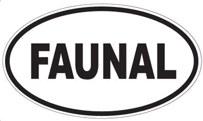 FAUNAL - Oval Sticker