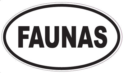 FAUNAS - Oval Sticker